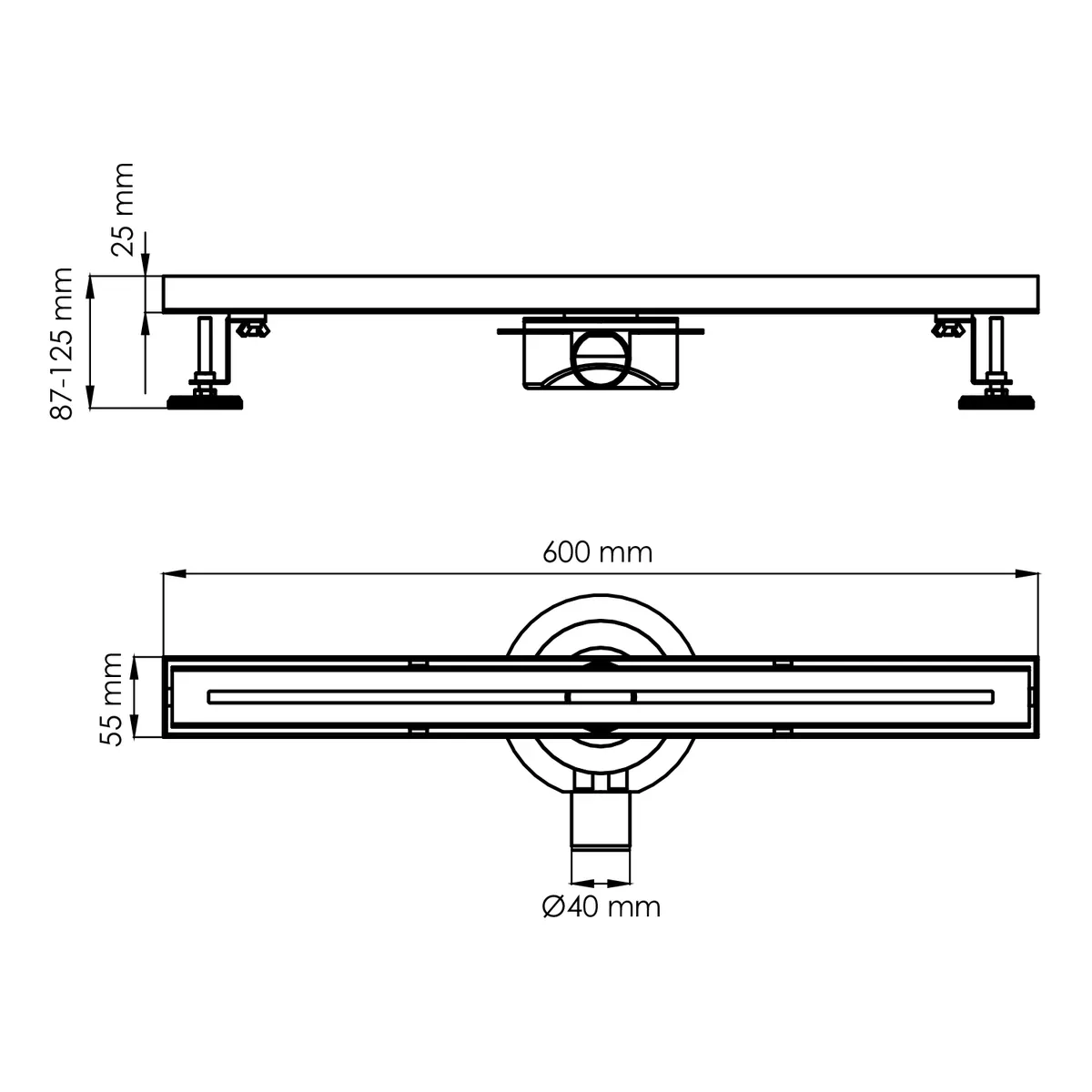 Нааб (Naab) 86D60BRG Душевой трап