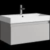 Подвесная тумба Aqwella Geometria 81x45x48 см (ШxВxГ) Светло-серый