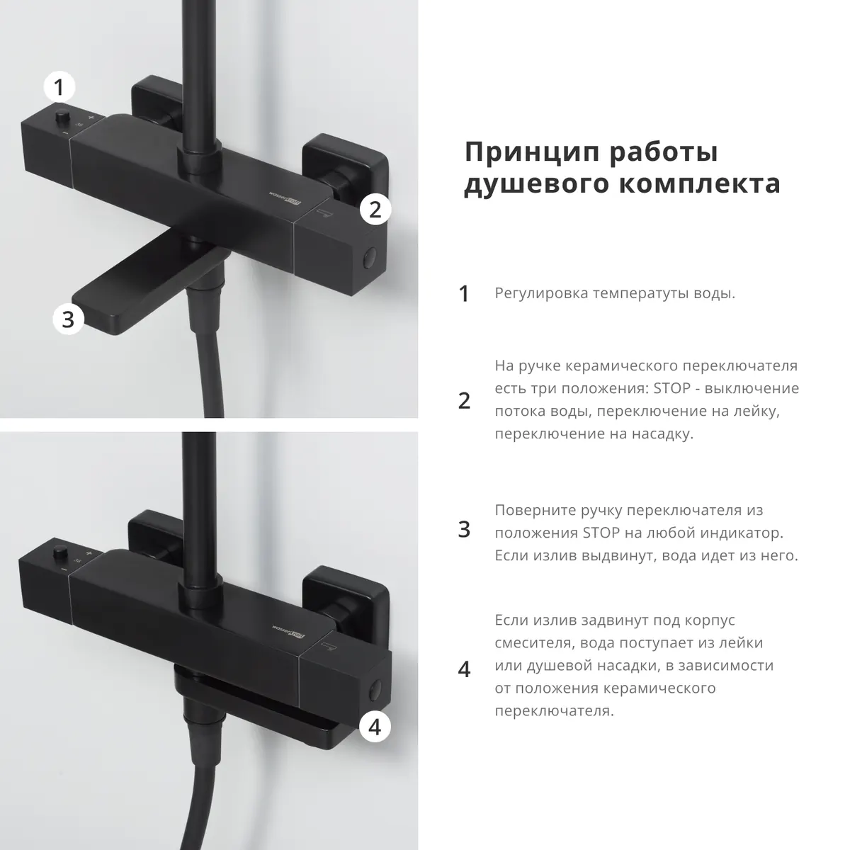 A29901 Душевой комплект с термостатическим смесителем