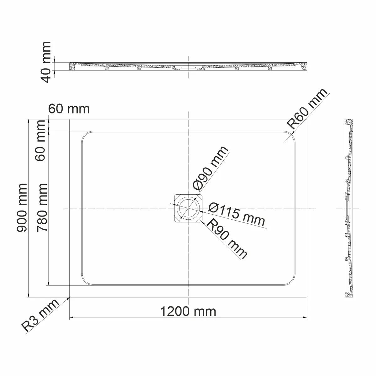 Динкель (Dinkel) 58T07 Душевой поддон