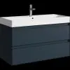 Подвесная тумба Aqwella Geometria 100x62.5x45 см (ШxВxГ) Серый