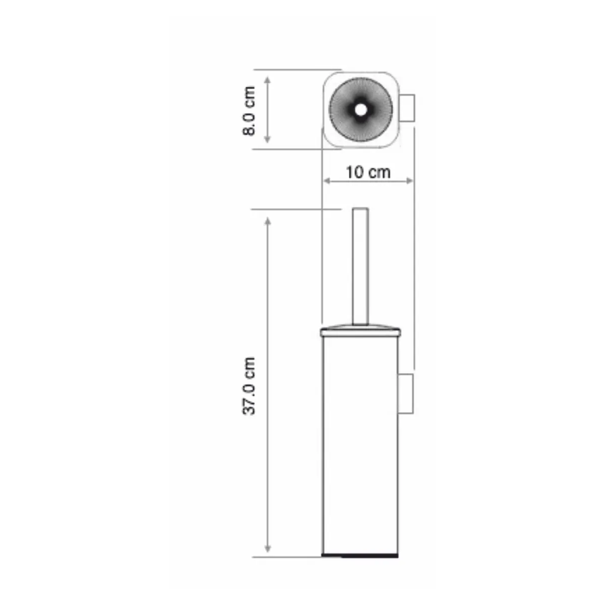 K-1167B Щетка для унитаза подвесная